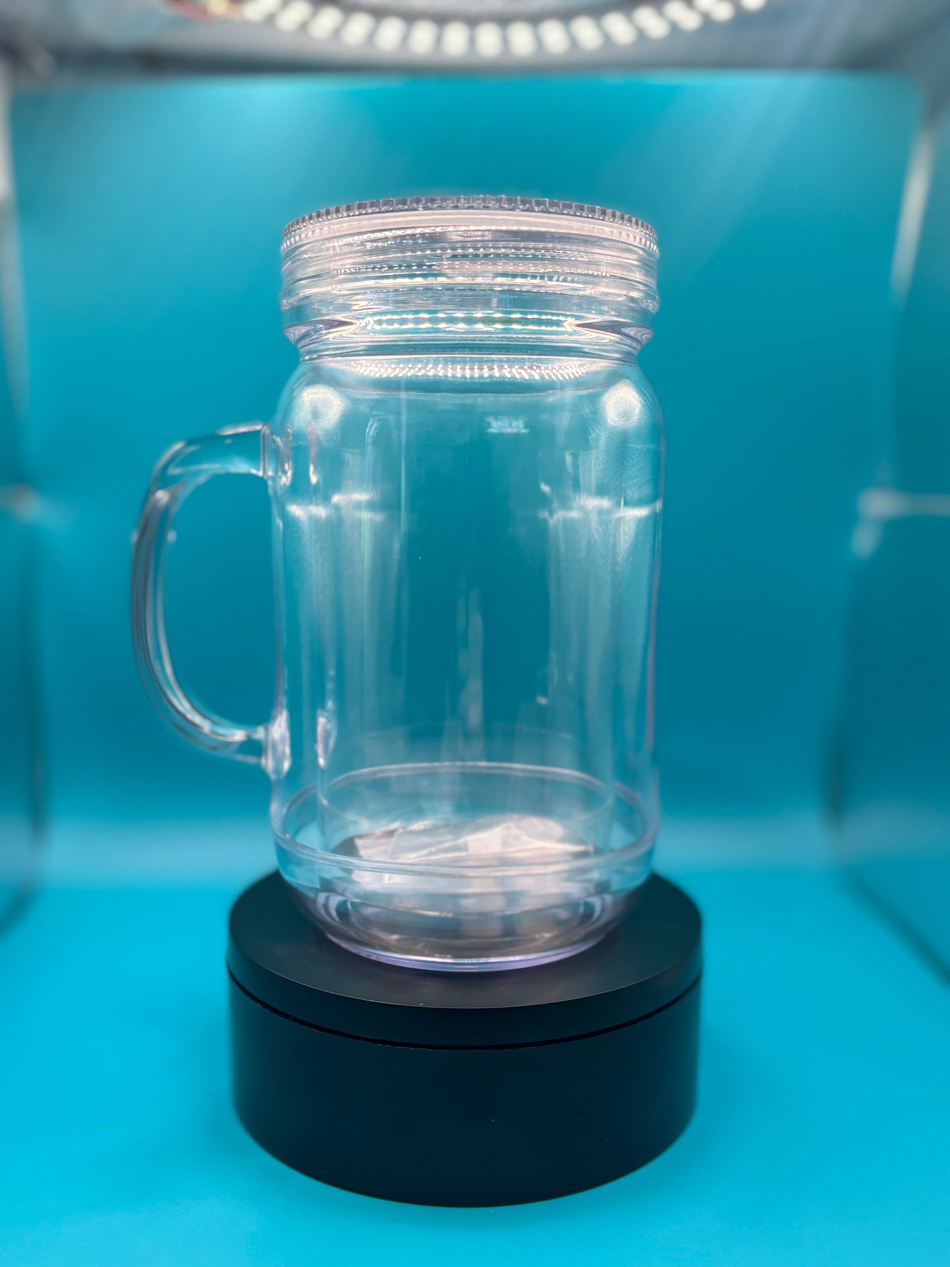 20oz Acrylic mason jar tumbler with handle